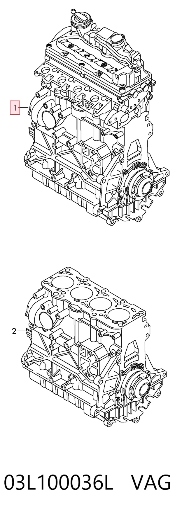 Двигатель 03L100036L VAG