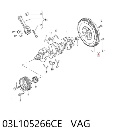 Маховик двигателя VAG 03L105266CE