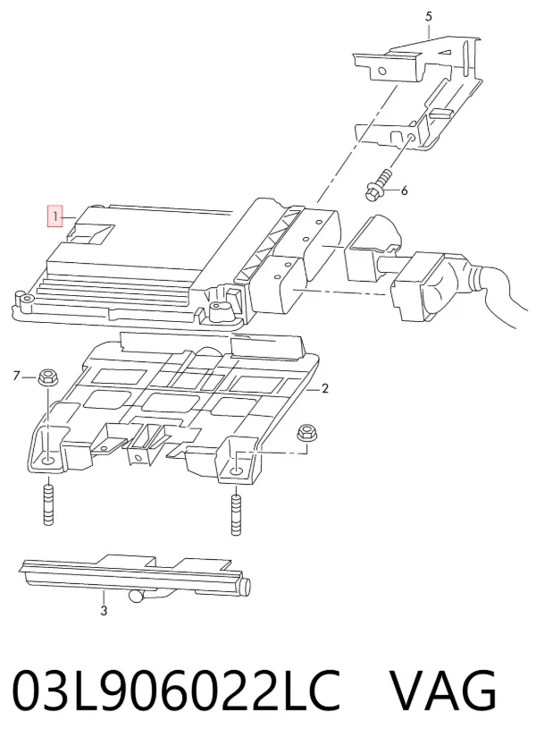 Блок управления двигателем 03L906022LC VAG