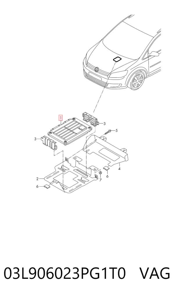 Блок управления двигателем Volkswagen Touran II