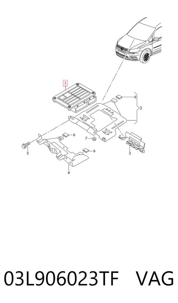 Блок управления двигателем 03L906023TF VAG