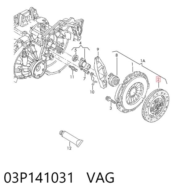 Диск сцепления 03P141031 VAG