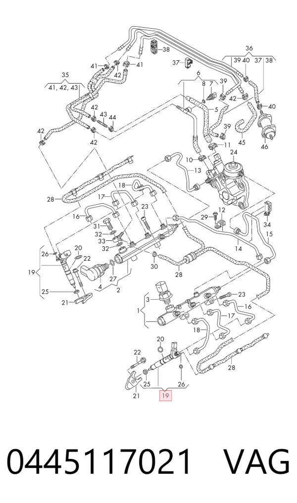 Топливные форсунки 0445117021 Renault (RVI)