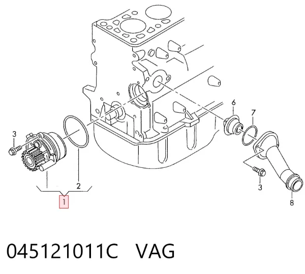 Помпа 045121011C VAG