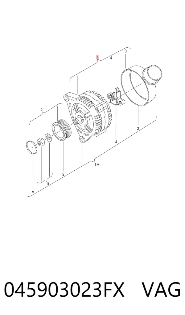 Генератор 045903023FX VAG