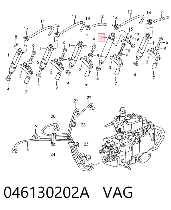 Топливные форсунки 046130202A VAG