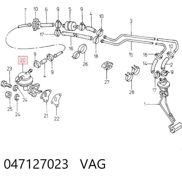 Механический топливный насос 047127023 VAG