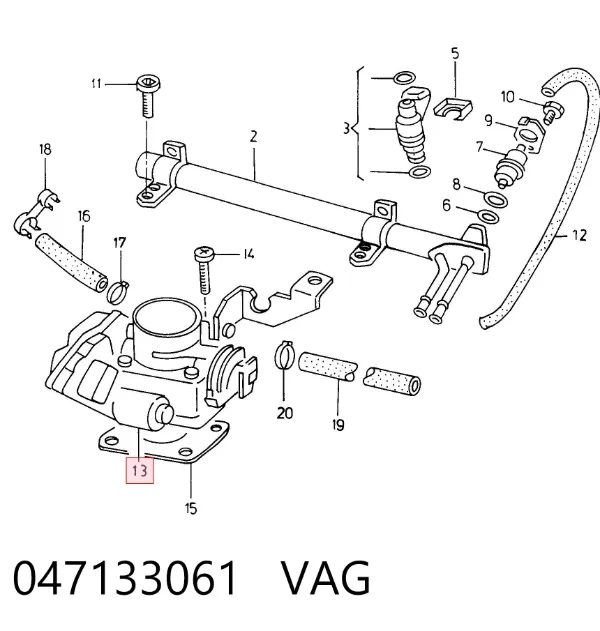 Дроссельная заслонка 047133061 VAG