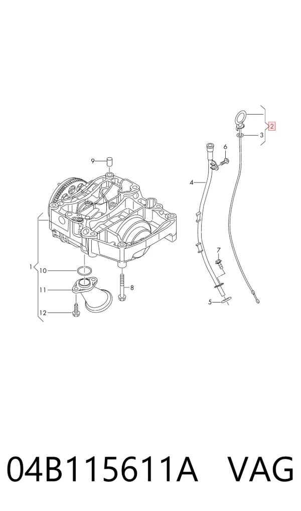 Щуп масляный 04B115611A VAG