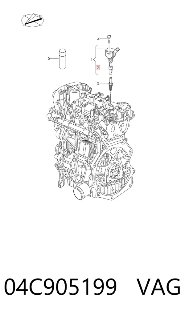 Наконечник свечи зажигания 04C905199 VAG