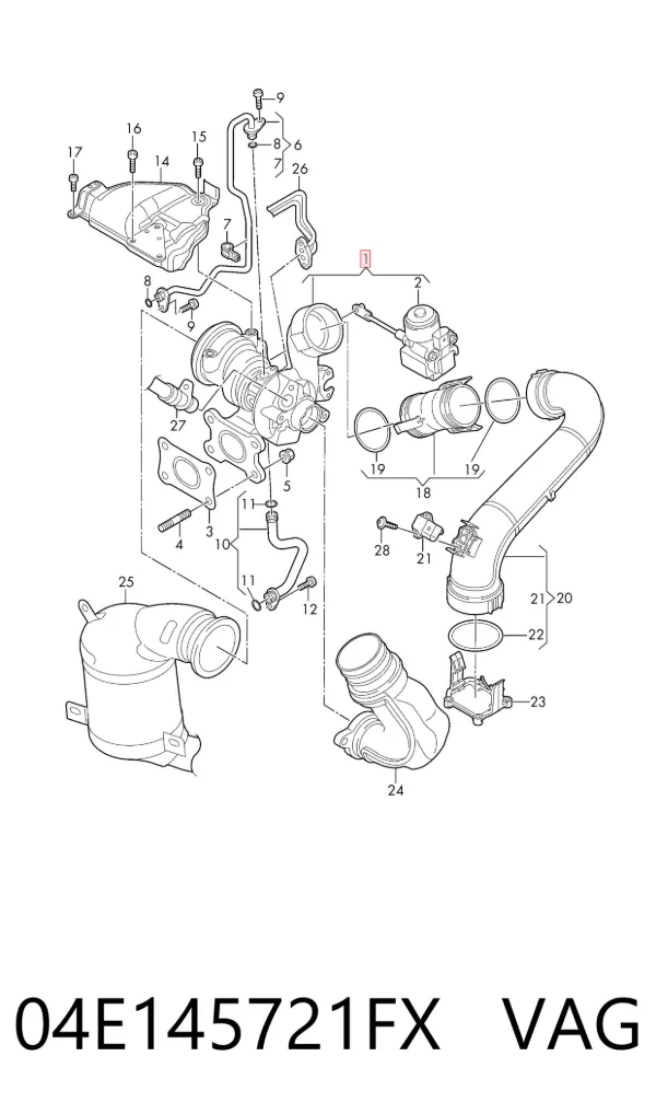 Турбина 04E145721FX VAG