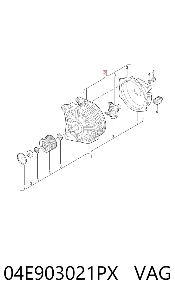 Генератор 04E903021PX VAG