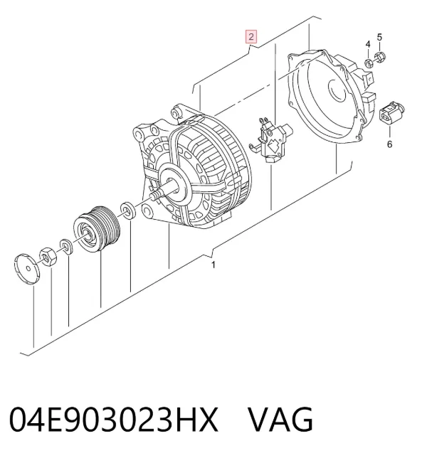 Генератор 04E903023HX VAG