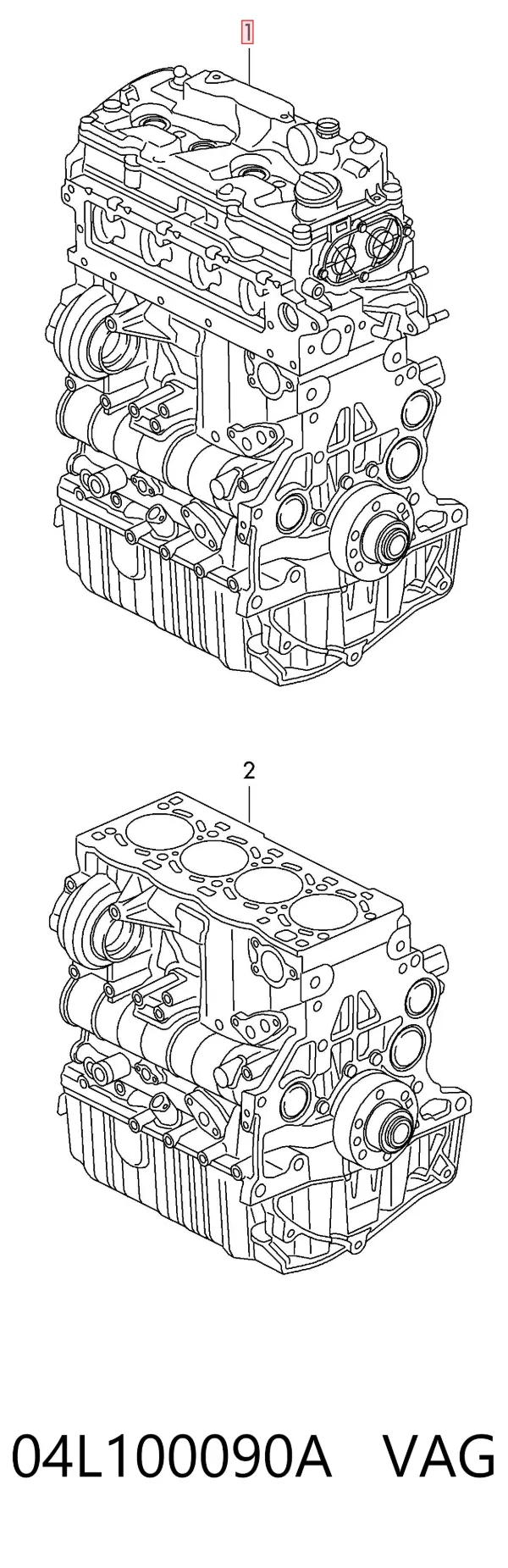 Двигатель 04L100090A VAG