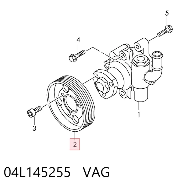 Шкив насоса ГУР 04L145255 VAG