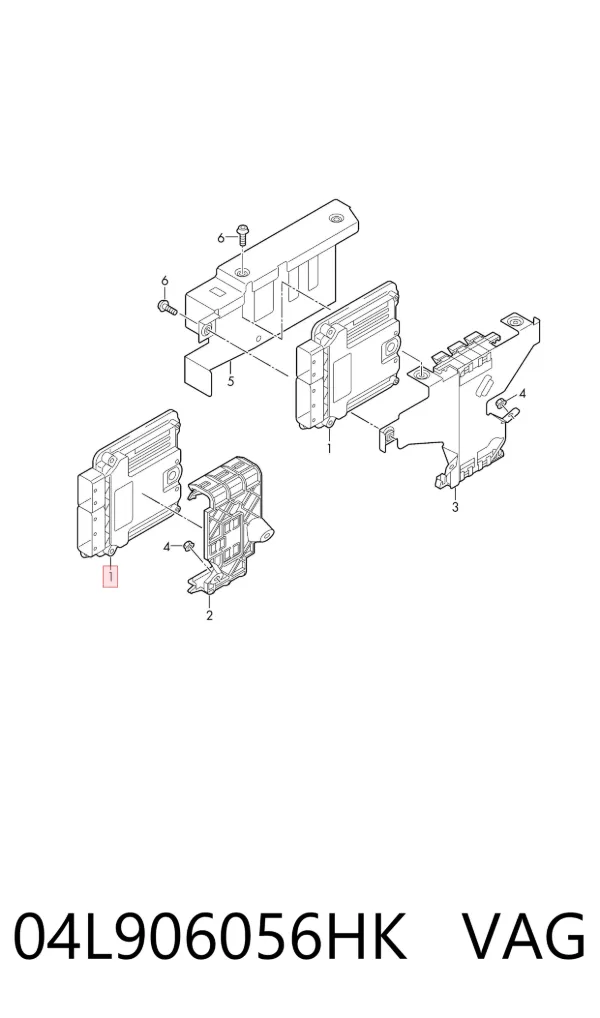 Блок управления двигателем 04L906056HK VAG