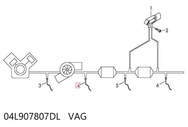 Датчик оксидов азота NOX 04L907807DL VAG