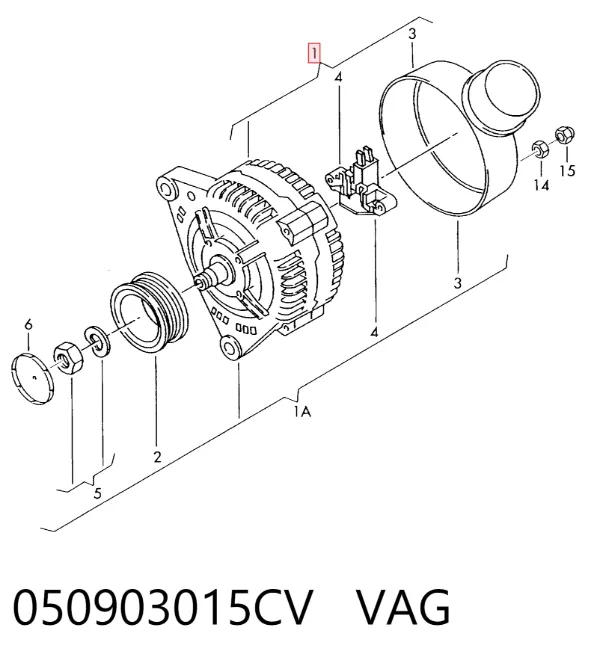 Генератор 050903015CV VAG