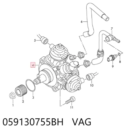 Насос топливный высокого давления (ТНВД) VAG 059130755BH
