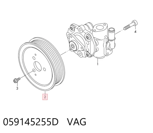 Шкив насоса ГУР 059145255D VAG