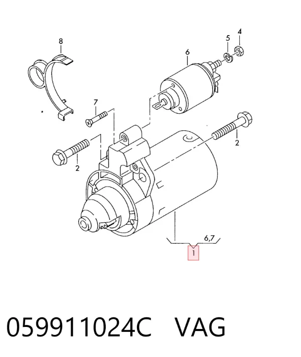 Стартер 059911024C VAG