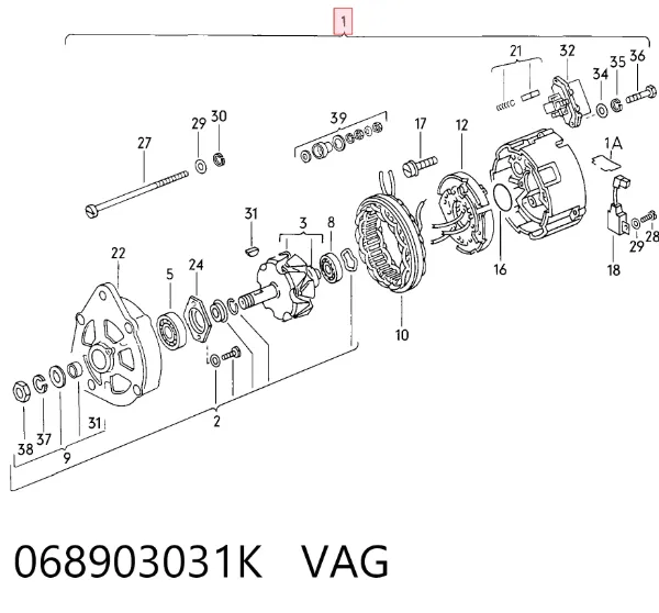 Генератор 068903031K VAG
