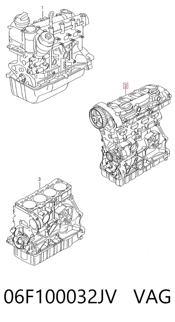 Двигатель 06F100032JV VAG