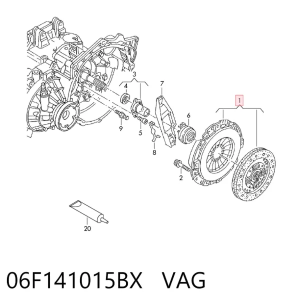 Сцепление 06F141015BX VAG