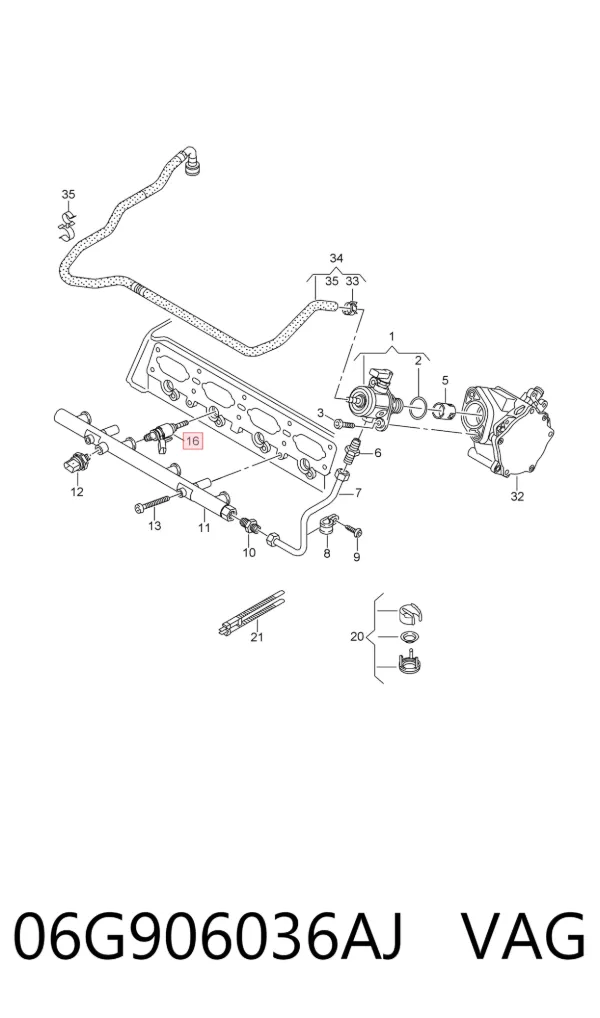 Топливные форсунки 06G906036AJ VAG