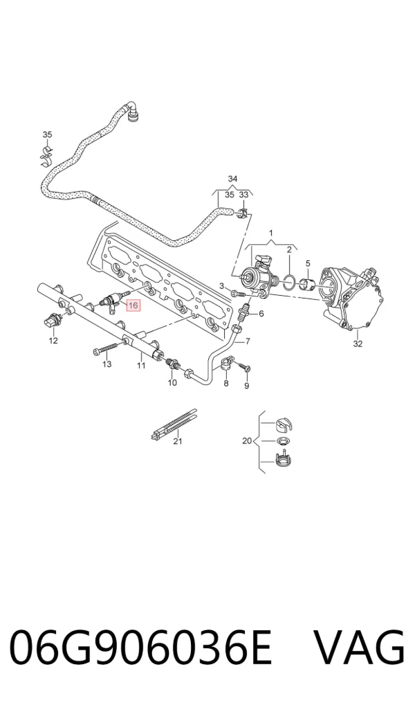 Топливные форсунки 06G906036E VAG