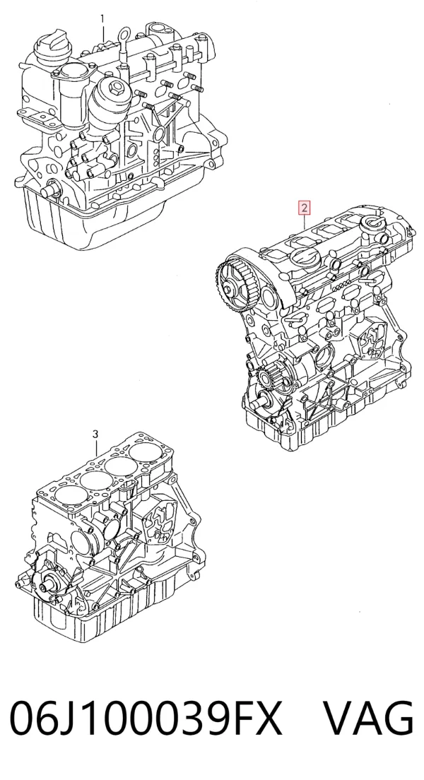 Двигатель 06J100039FX VAG