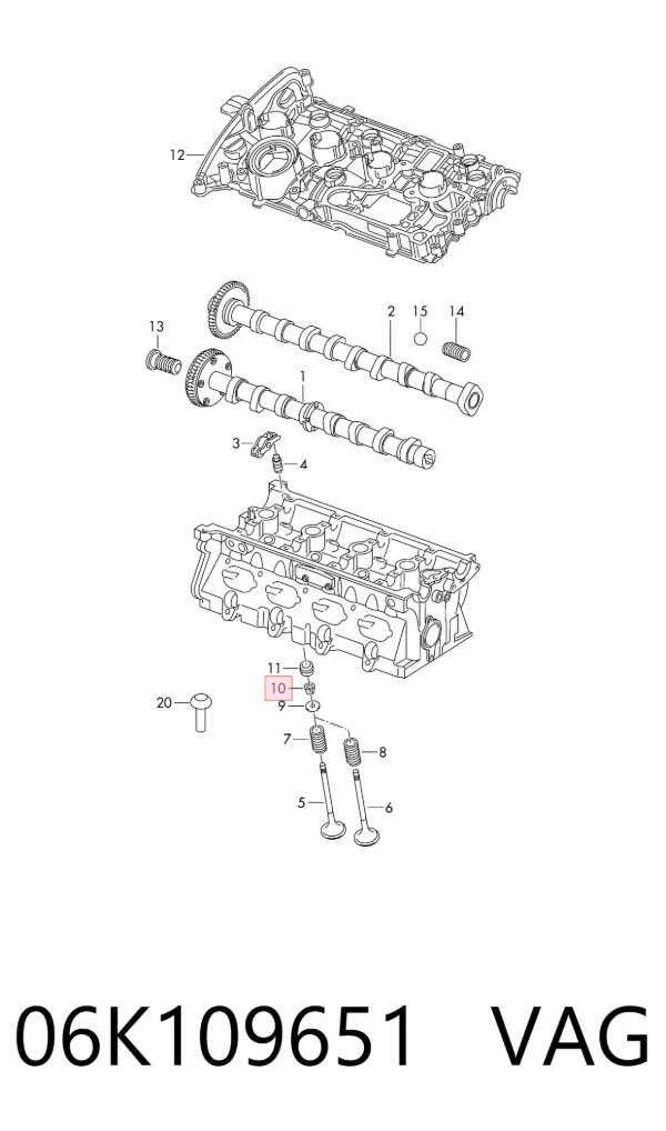 Сухарь клапана 06K109651 VAG