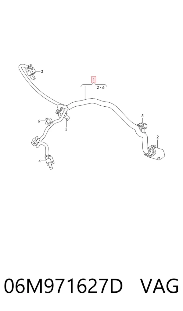 Жгут проводов моторного отсека 06M971627D VAG