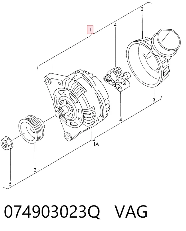 Генератор 074903023Q VAG