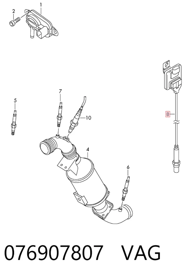 Датчик оксидов азота NOX 076907807 VAG