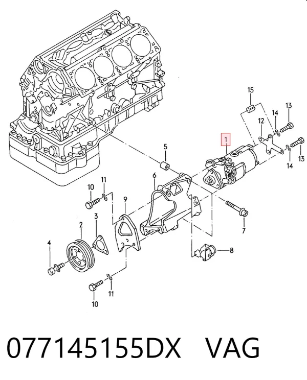 Насос ГУР 077145155DX VAG