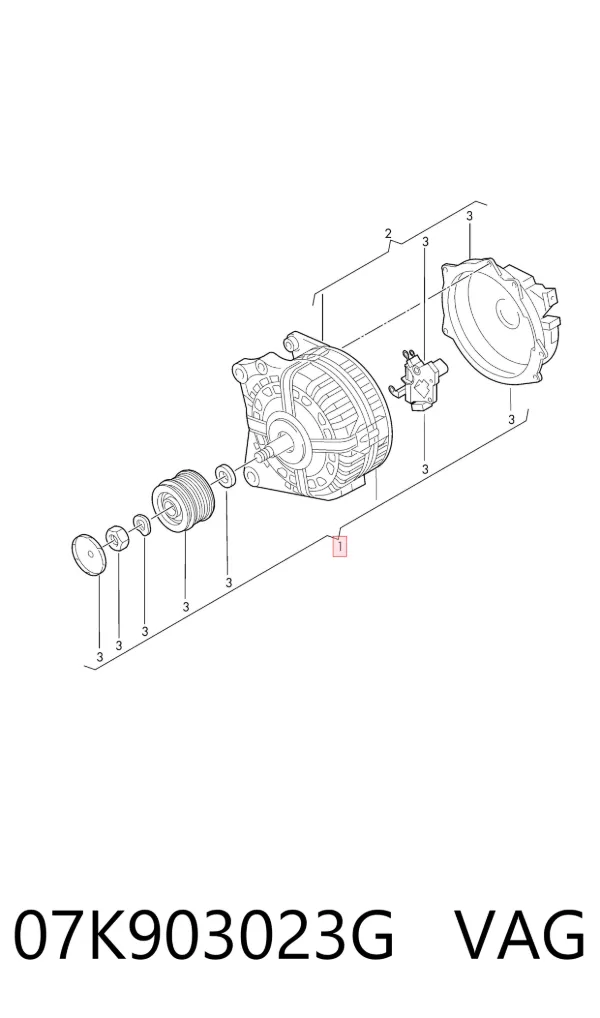 Генератор 07K903023G VAG