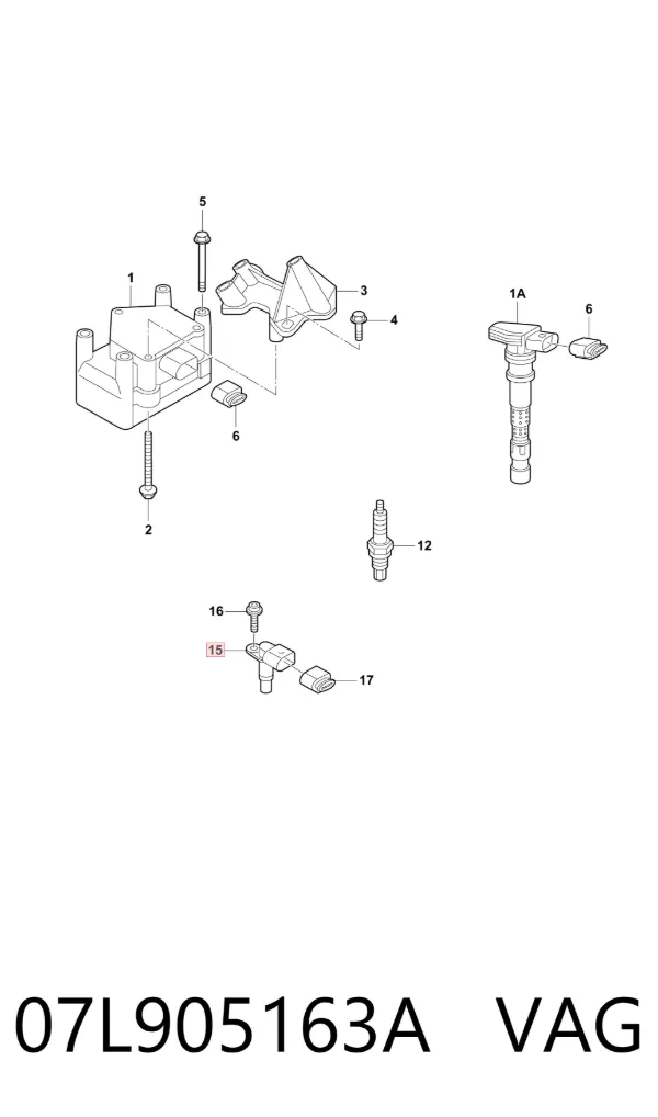 Датчик распредвала 07L905163A VAG