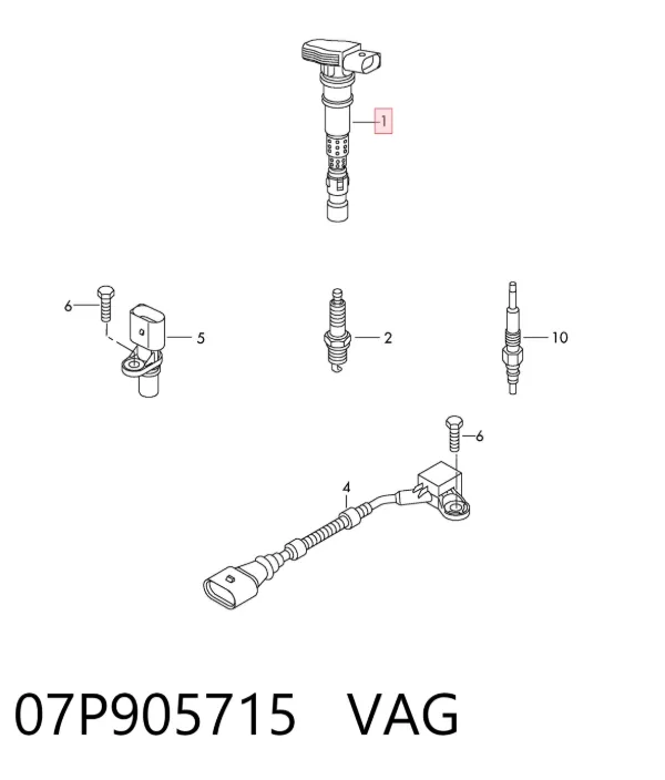 Катушка зажигания 07P905715 VAG