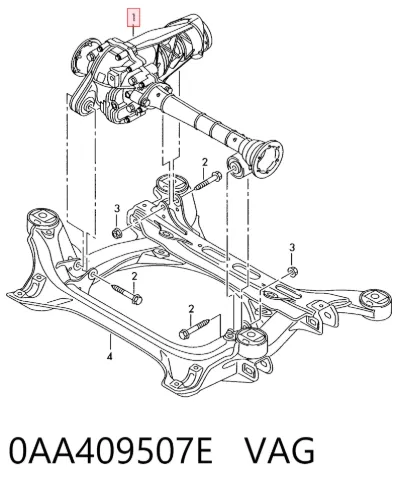 Редуктор передний VAG 0AA409507E