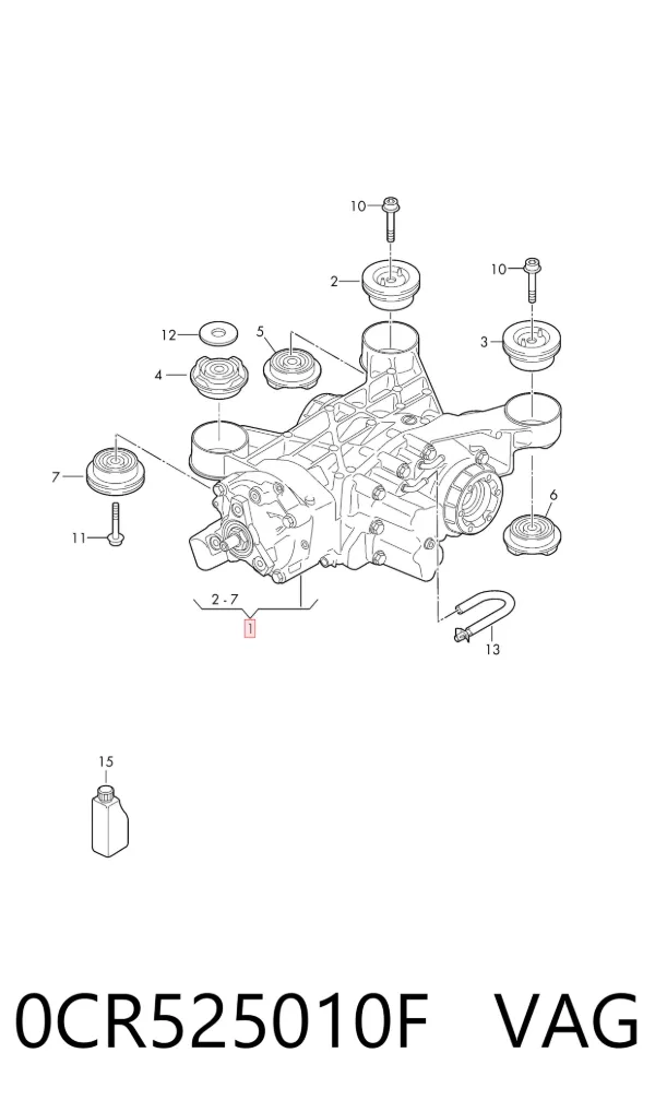 Задний дифференциал 0CR525010F VAG