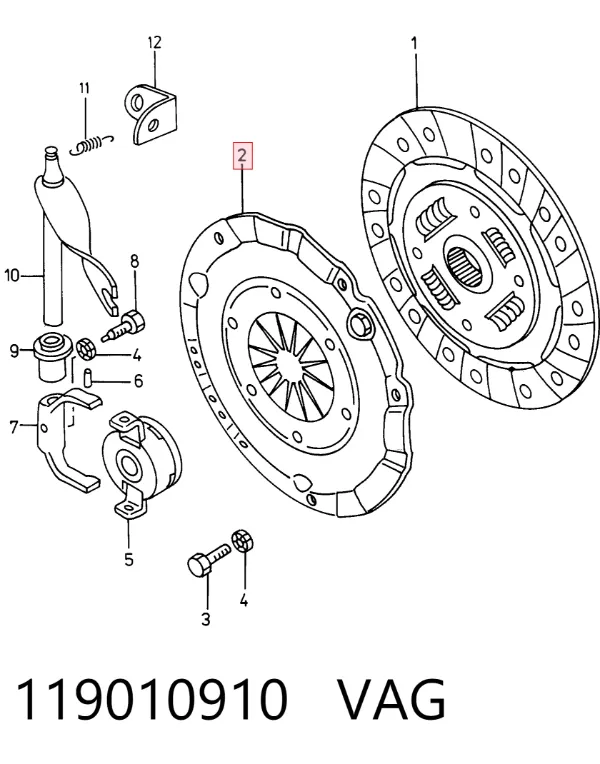 Корзина сцепления 119010910 VAG