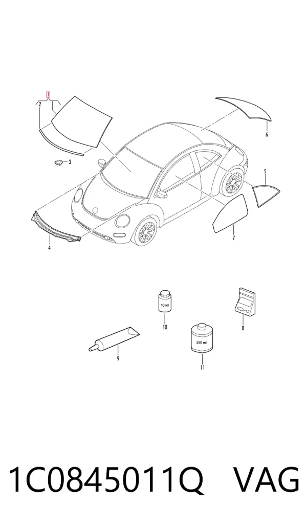 Лобовое стекло 1C0845011Q VAG