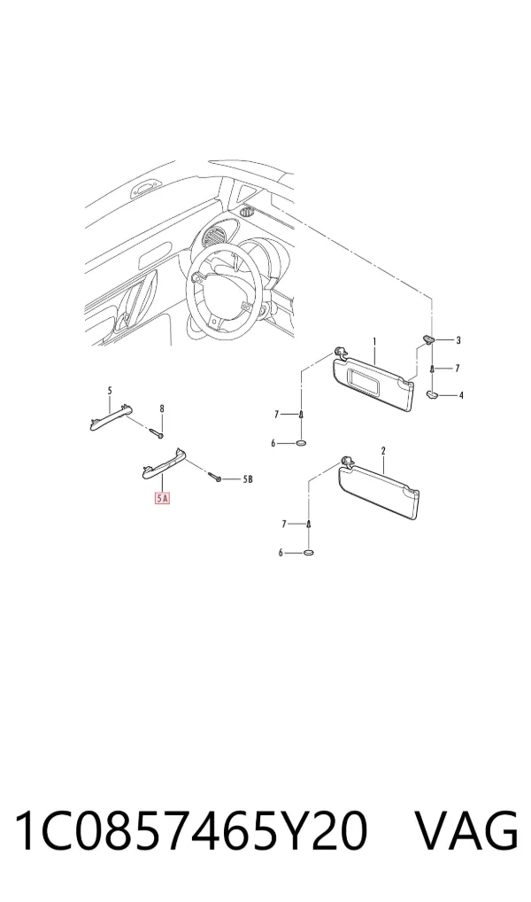 Футляр для очков 1C0857465Y20 VAG