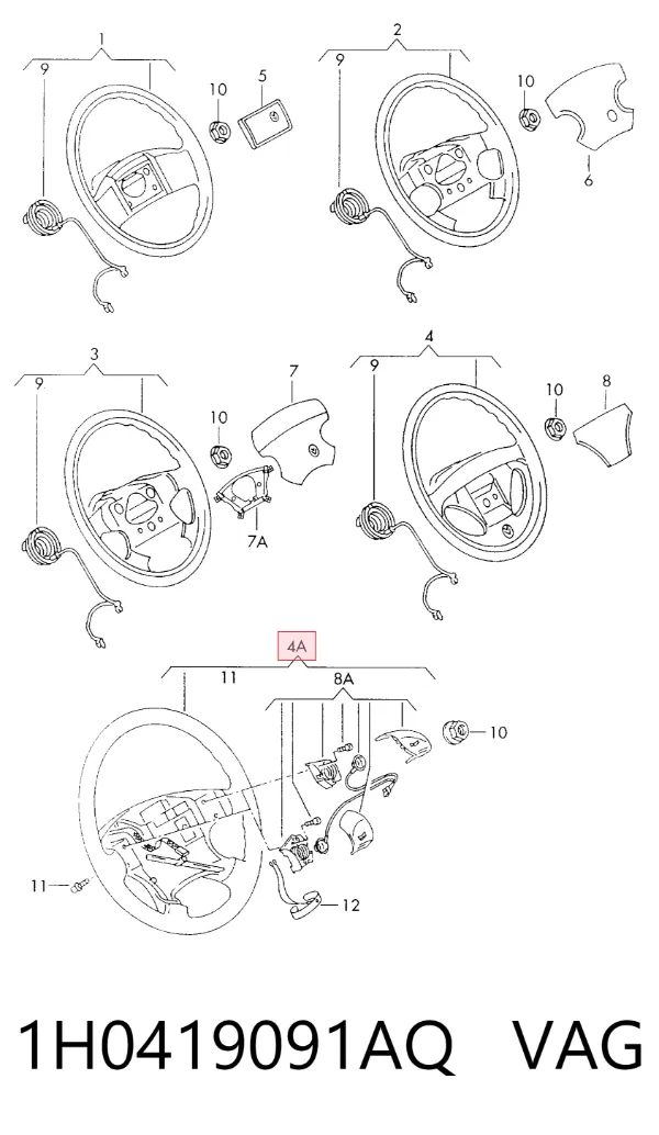 Руль 1H0419091AQ VAG
