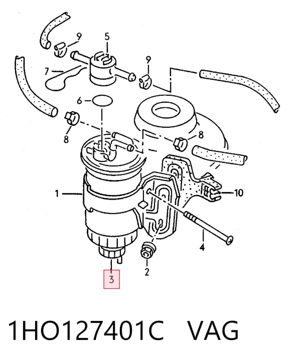 Топливный фильтр 1HO127401C VAG