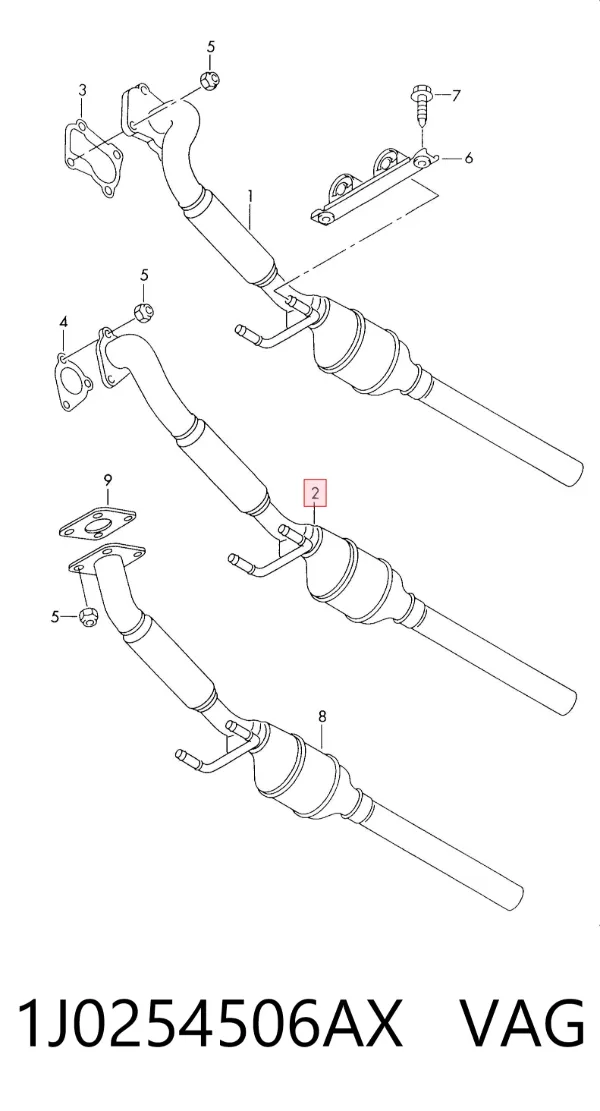 Катализатор 1J0254506AX VAG