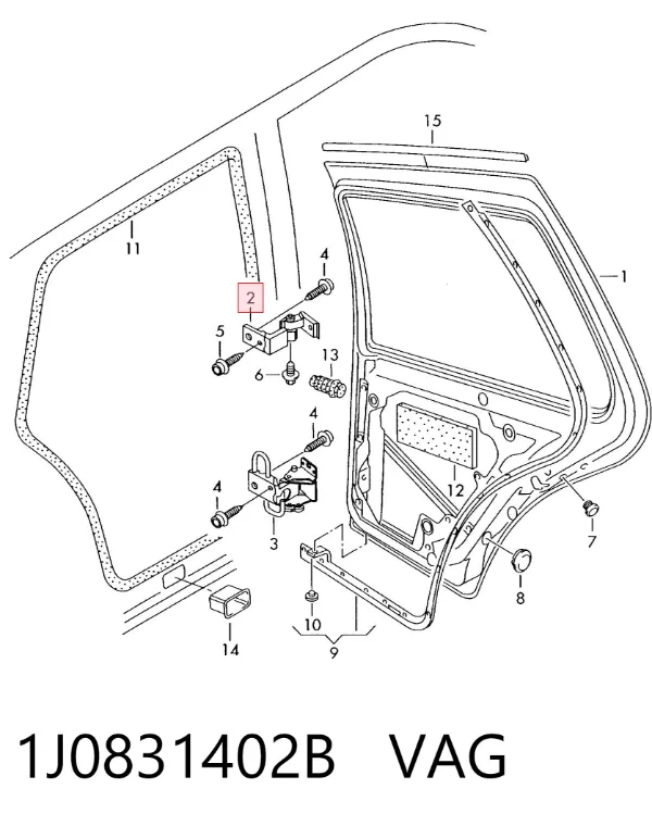 Петля двери передней правой 1J0831402B VAG