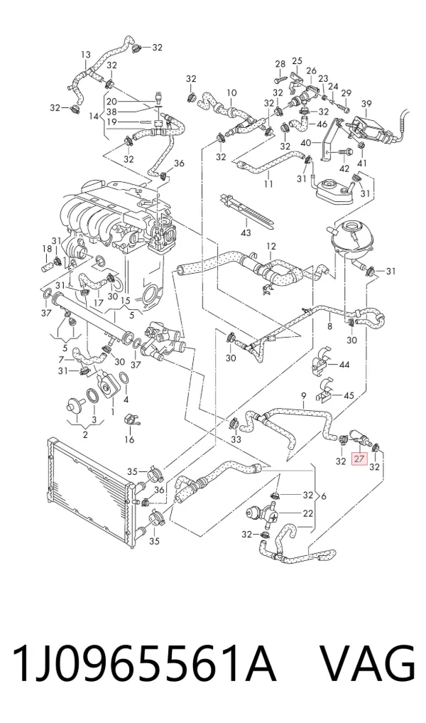 Дополнительная помпа 1J0965561A VAG