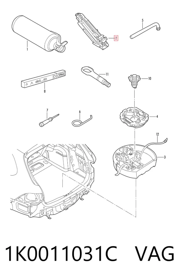 Домкрат 1K0011031C VAG